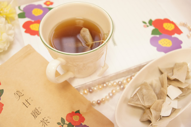 美甘麗茶 飲み方,美甘麗茶 成分,美甘麗茶 入れ方,美甘麗茶 作り方,美甘麗茶 お湯の量,美甘麗茶 評価,美甘麗茶 味,美甘麗茶 いつ飲む,美甘麗茶 飲む量